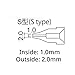 Hakko A1003 Desoldering Nozzle, 1.0mm, for 802/807/808/817, 1 x 2mm
