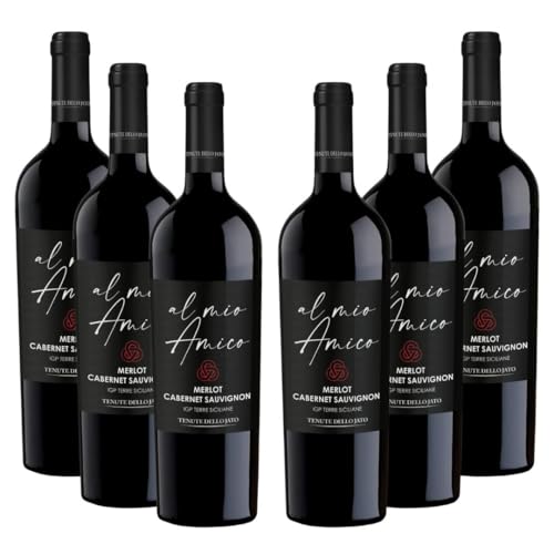 Tenute Dello Jato - Al Mio Amico Merlot - Cabernet Sauvignon Igp Terre Siciliane, Vino Rosso, Intenso E Ricco, Sentori Di Ribes Nero E Spezie, 13.5% V