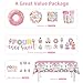 180pcs Four Ever Sweet Birthday Decorations Serves 25, All-in-one Set with Banner, Hanging, Tableware, Tablecloth, Balloons, Cupcake Topper, Etc. for 4th Birthday Decorations Girl