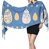  LINGF suave y cálida bufanda para mujer,divertidos huevos de Pascua,coloridos,divertidos,bonitos,77 x 27 pulgadas,bufanda elegante de gran tamaño,acogedora bufanda de 27 x 77 pulgadas