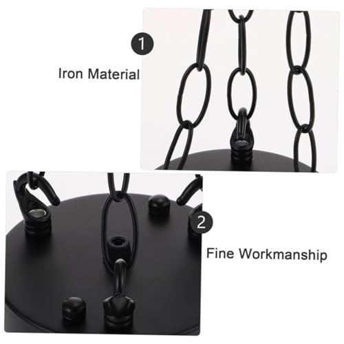 Kit de cache-lumière avec chaînes en acier robuste pour lustre - 4