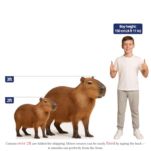 Image of Capybara 2FT Life Size Cardboard Cutout - A Fun Animal Standup for Photo Booths, Birthday Parties, and Events