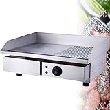 ZhlCrioxenic Kommerziell Elektrogrill, Profi Gastro Elektrogrill Elektrische Grillplatte, Bratplatte Temperaturbereich 50-300° C, FüR Restaurants, KüChe, Gewerbe, Haushalt Usw 818-B