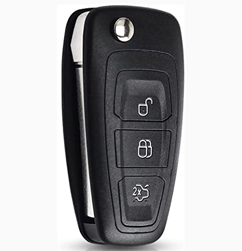 Coque de clé télécommande de voiture à 3 boutons pour Ford Transit, Focus, Fiesta, Mondeo, Connect Custom Tourneo, Galaxy Kuga MK8, coque de clé de...