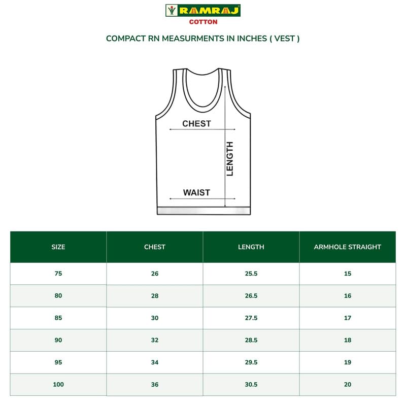 Image of RAMRAJ COTTON Pack of 2 Men's White Scoop Neck Sleeveless Cotton Undershirt Vest(White 1;100)