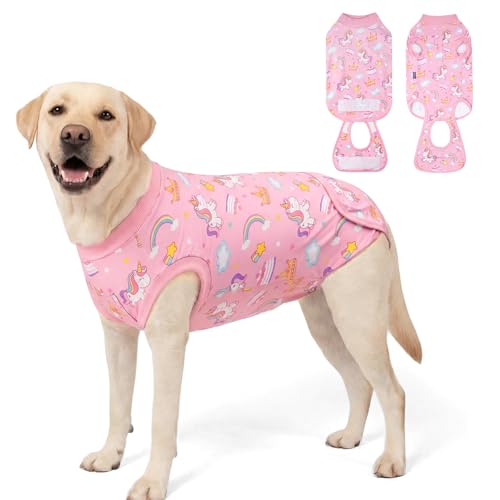Image of cyeollo Recovery Suit for Dogs Surgery Suit Female Spay Soft Pet Onesie Bodysuit After Sugery Male Dog Neuter Pet Clothes Medium Large Dogs Surgical Recovery Shirt, Unicorn XL