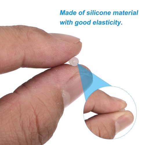 Image of uxcell 28Pcs Silicone End Caps, 2mm(5 /64 inch) ID 19mm(3 /4 inch) Height Round Rubber Elastic Screw Thread Protectors Flexible Screw Bolt Covers Caps for Metal Tube Rod Bolt, Clear