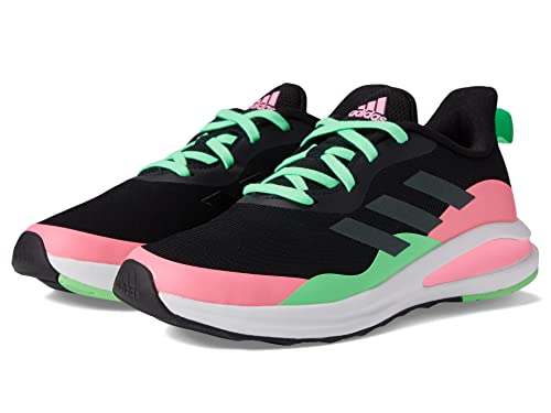 adidas Boy's Fortarun (Little Kid/Big Kid) Black/Black/Beam Pink 2 7 Big Kid M