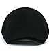 ililily Soft cotton Newsboy Flat Cap Pre-curved ivy stretch-fit Driver Hunting Hat (flatcap-506-1), Black