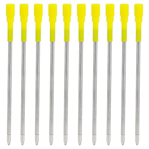 HDLIV 50 Pieces 3.2 Inch Black and Blue Ink Ballpoint Pen Replacement Refills Smooth Writing Ball Refills for Big Diamond Pen Cover