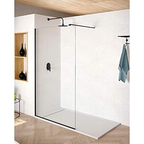 Mampara de Ducha FIJA FRONTAL NEGRA Málaga Cover