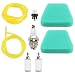 Mckin (Pack of 2 Air Filter + Primer Bulb Fuel Filter Line fits McCulloch MAC 3200 3516 3214 3216 Eager Beaver 2014 Chainsaw