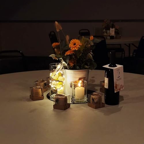Image of GenSwin Flameless Pillar Candles Flickering with Timer, Battery Operated Real Wax LED Votive 3D Wick Candles 6 Pack White(Battery Include, 2 x 3.2 Inch)
