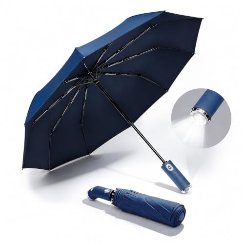 Image of Umbrella, UV Big Size Umbrella for Sun Protection Rain Windproof Strong Large 3 Fold For Men Women Kids Boys Girls Perfect & Stylish Windproof & Compact
