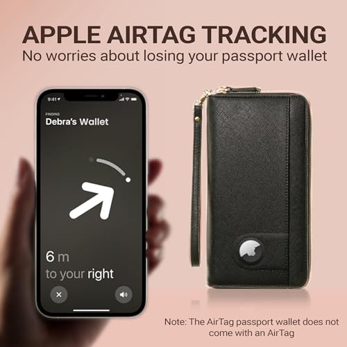 Image of Travel Document Organizer - RFID Passport Wallet Case Family Holder Id Wristlet