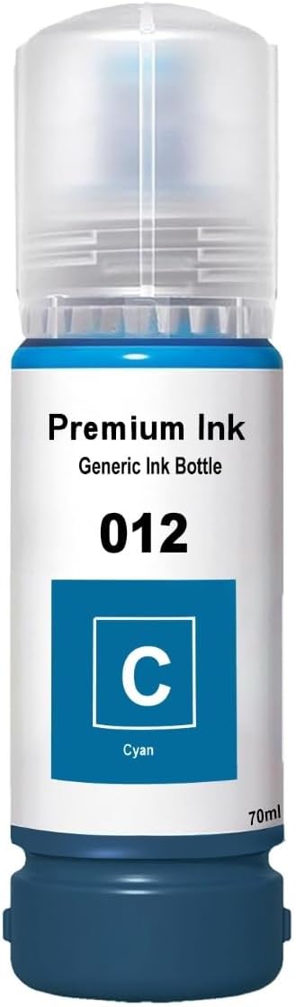 CANOFF 012 Cyan Ink Compatible Refill Ink for Epson L8180 / L8160 Printer – Compatible Ink Bottle for Epson 011/012 Ink (Cyan)