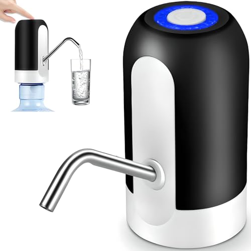 Retoo Wasserflaschen Pumpe Flaschen-Wasserspender Elektrische USB-Ladegerät Wasserspenderpumpe Trinkwasserschalter Wasserpumpe für Camping Küche Büro Barbecue 5W