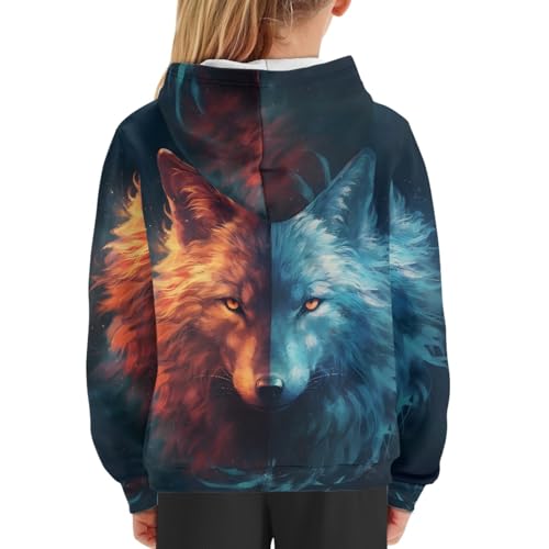 Image of GLUDEAR Teen Boys Girls Novelty Animal Galaxy Hoodies Sweatshirts Pullover
