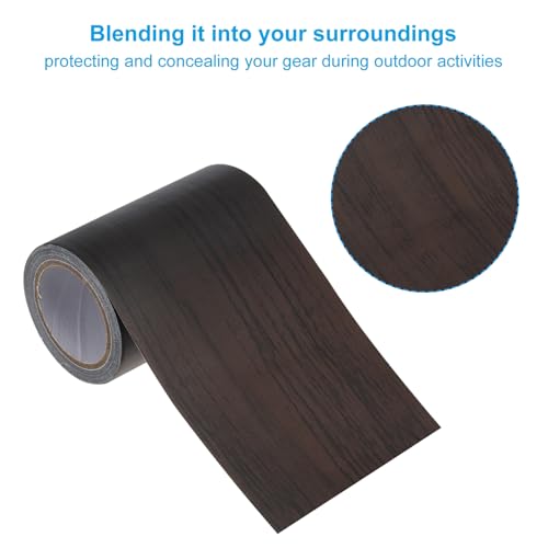 Image of PATIKIL Wood Grain Repair Tape 3 inch x15ft,2 Pcs Self Adhesive Realistic Textured Repair Tape Patch for Floor Door Table Cabinets Desk,Black Wood Grain