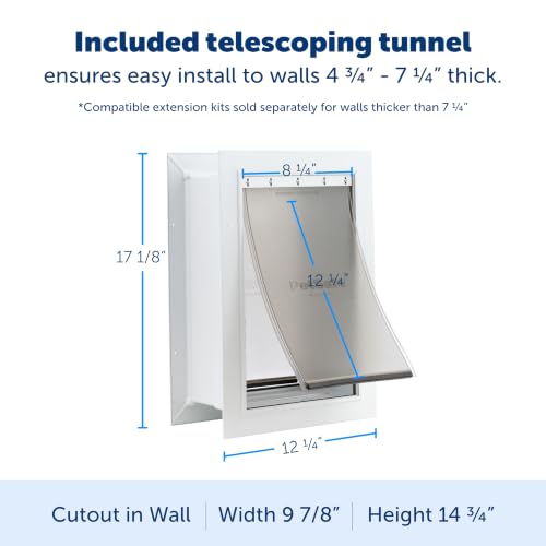 PetSafe Wall Entry Pet Door, Telescoping, Dogs up to 40 lb, Medium - image 4