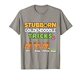 Astuces obstinées de Goldendoodle Sit Roll Fetch Funny Dog Lover T-Shirt