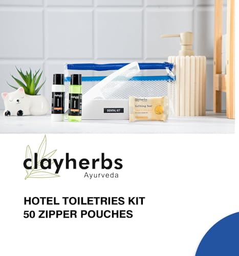 Image of Hotel Toiletries 50 Sets| Hotel Guest House Toiletries Kit | Hospital Toiletry Kits | Marriage Guest Toiletry Kit | Zipper Pouch 9 X 4 | Pack Of 50