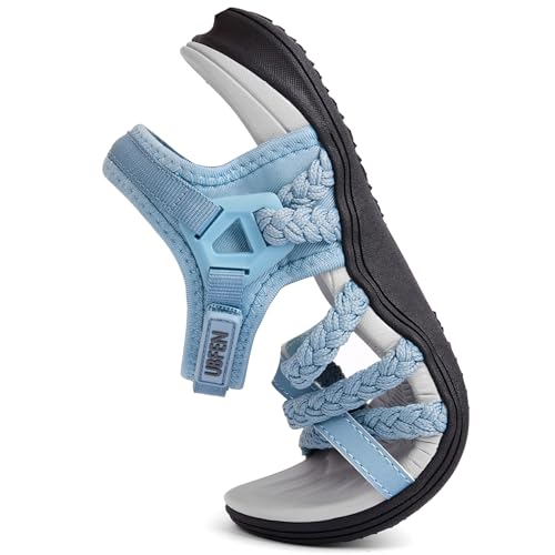 Image of UBFEN Womens Hiking Sandals Outdoors Water Sport Arch Support | Comfortable Adjustable Ankle Strap, Lightweight Suitable for Beach, Travel, Golf and Daily Wear