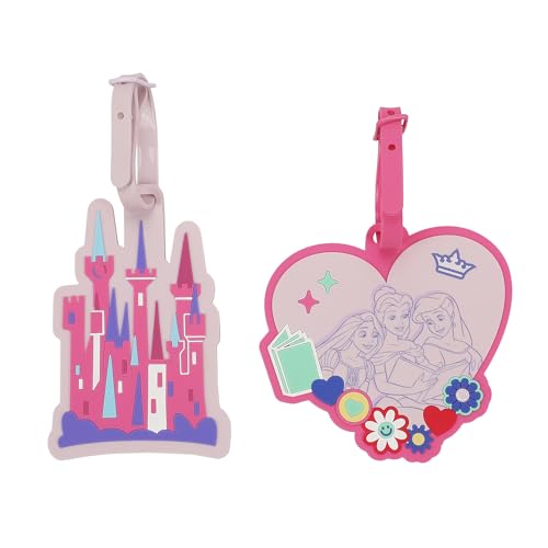 Disney Princesses Favorite Characters Molded Rubber Luggage Tags (Set of 2)