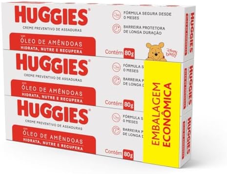 Creme Preventivo Assaduras Huggies Pele Protegida c/3 de 80g