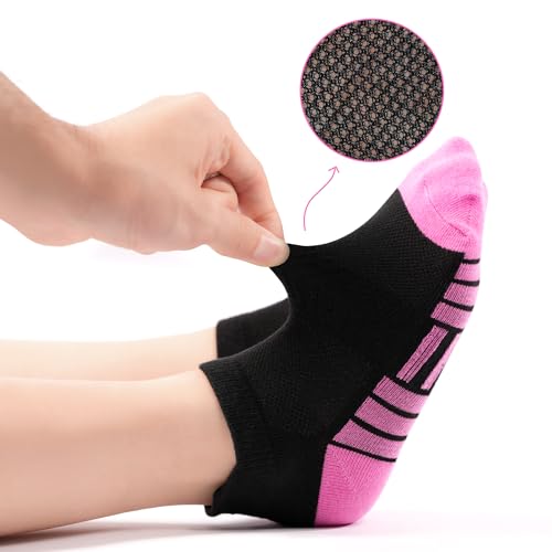 12 Pairs Girls Socks, Athletic Socks for Girls Ankle Sock Cotton Running Sock with Tab for Kids 1-14 Years4
