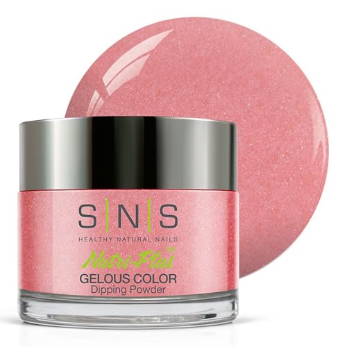 SNS Nail Dip Powder, Gelous Color Dipping Powder - Ne M'oubliez Pas (Pink/Rose, Cream) - Long-Lasting Dip Nail Color Lasts 14 Days - Low-Odor & No UV Lamp Required - 1oz