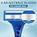 Lanties 24 Pcs Disposable Razors for Men Bulk 5-blade Disposable Razors Men's Razor Comfort Head Long-blade Sensitive Skin Razor for Hotel Travel Spa Gift
