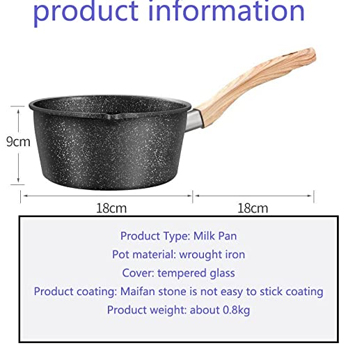 Non-Stick Pot Supplement Pot Maifan Stone Pot Pot Milk Pot Soup Pot Cooker Frying Pan Wok Pan (Color : A, Size : 18cm) (A 18cm) (A 16cm)