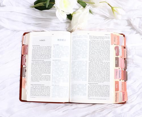 Bible Tabs for Reading & Study - Brown Bible Tabs Bible Study & Prayer, Large Print Easy to Read, 73 Bible Tabs Old and New Testament and 17 Blank Custom Tabs — view 6