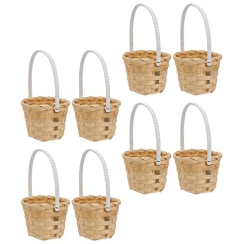 Happyyami Mini Woven Flower Girl Baskets Cover