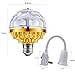 2Pcs Colorful Rotating Magic Ball Disco Ball Light Bulb with Sockets, Plug in RGB LED Stage Light for Home Room Dance Parties