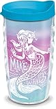 Tervis Mermaids Make Waves Vaso aislado con envoltura y tapa turquesa, transparente
