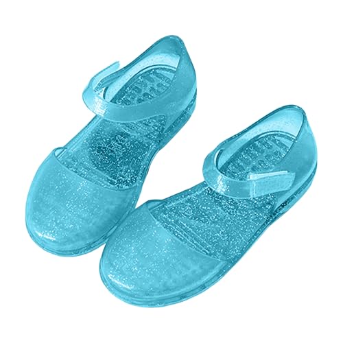 IWIHMIV Toddler Girls Sandals Soft Rubber Sole Jellies Sandals Non Slip Closed Toe Beach Summer Flat Dress Shoes2