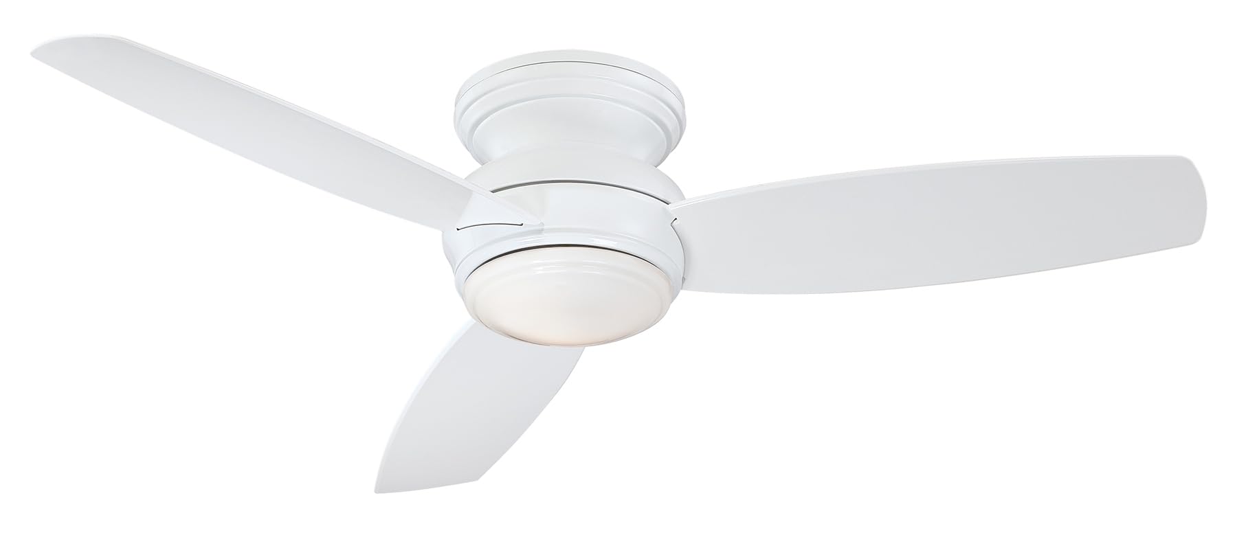 MINKA-AIREF594L-WH Tradtional Concept 52 Inch Flush Mount Ceiling Fan with Integrated 14W LED Light in White Finish