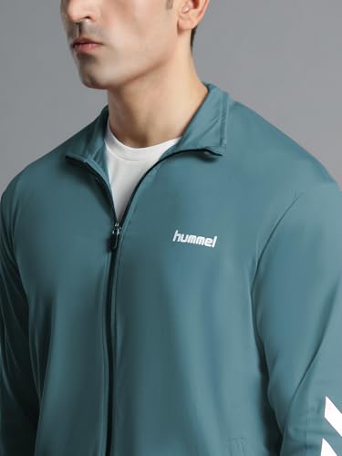 Image of hummel Promo Men's All weather Regular Fit Track Suit with Zipper and Pockets Comfortable Breathable Stretchable Soft Fabric For Everyday Use Ideal for Gym Training or Running Loungwear