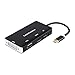 Produktbild CableCreation USB C hub 4-in-1-Adapter, USB-C auf HDMI 4 K + DP 4 K + DVI + VGA, Thunderbolt-3, Stecker auf Buchse, DP Alt-Mode, Kompatibel mit MacBook Pro Yoga 920 Chromebook Pixel, Schwarz, 10 cm