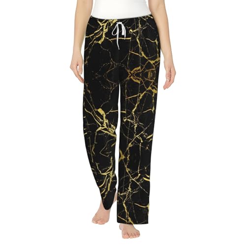 Pantalon de pyjama ample et fluide à motif chic