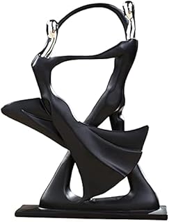 Joylern Dancing Couple Figure Resin Lovers Statue Abstract Sculpture Modern Art Desktop Ornament for Home Decor Living Room Decor - Style A