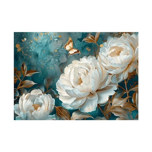 Peinture de fleurs pour habiller un grand mur vide toile moderne 80x120
