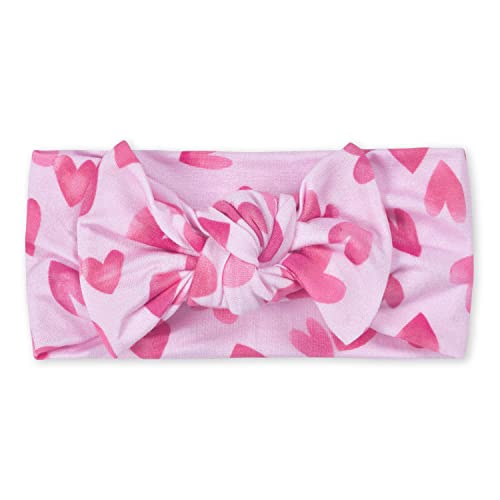 Image of Gerber Baby Girls and Boys Buttery Soft Headband with Bow with Viscose Made from Eucalyptus, Heart Felt, One Size