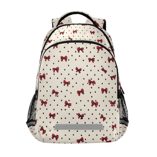 Cute Bow Polka Dot Pattern Backpacks for Kids School Bag Student Backpack Bookbag For Boys Girls Casual Bag