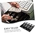 NUOBESTY Cash Register Tray Insert with Clip Portable Money Drawer Organizer for Supermarkets and Retail Material Multi-Compartment Storage for Coins and Bills Black Color