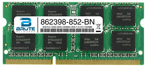 Brute Networks 862398-852-BN - 8GB PC4-19200 DDR4-2400MHz 2Rx8 1.2V ECC SODIMM (OEM PN # 862398-852と同等)
