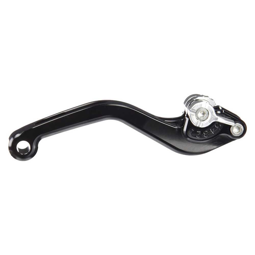 PUIG 130NP 3.0 brake lever, Black Fixed Short with Selector, Silver
