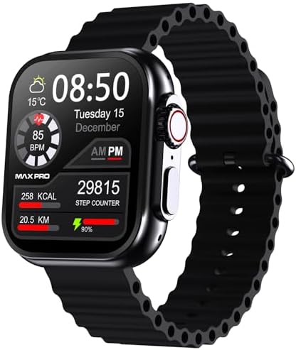 Maxima Max Pro X4 Smartwatch with SpO2, Up to 15 Day Battery life,1.3 ...